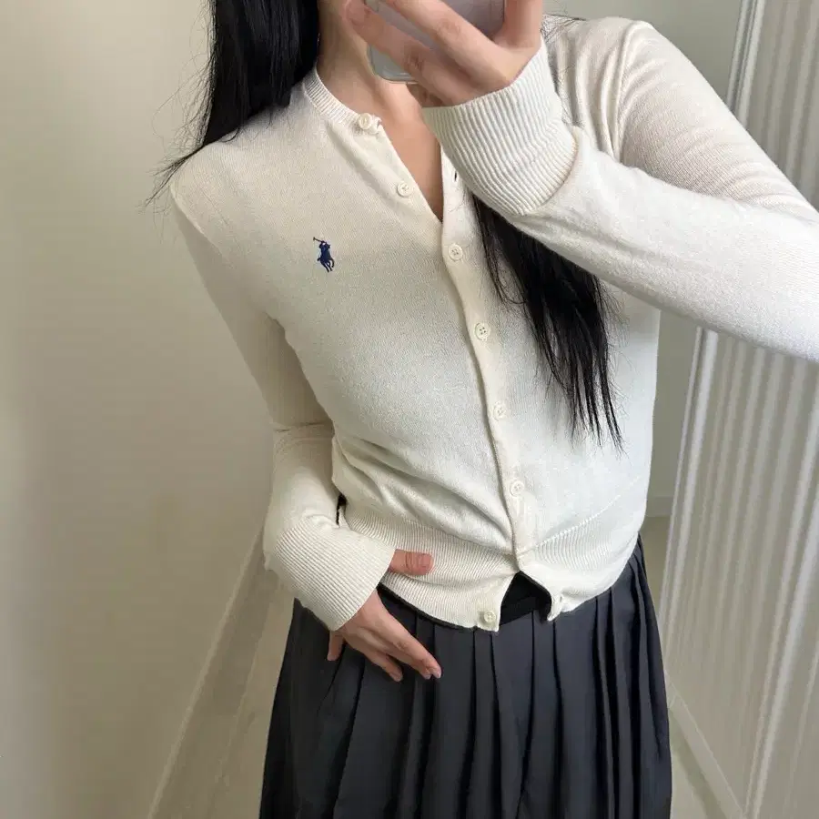 폴로 랄프로렌 아이보리 가디건