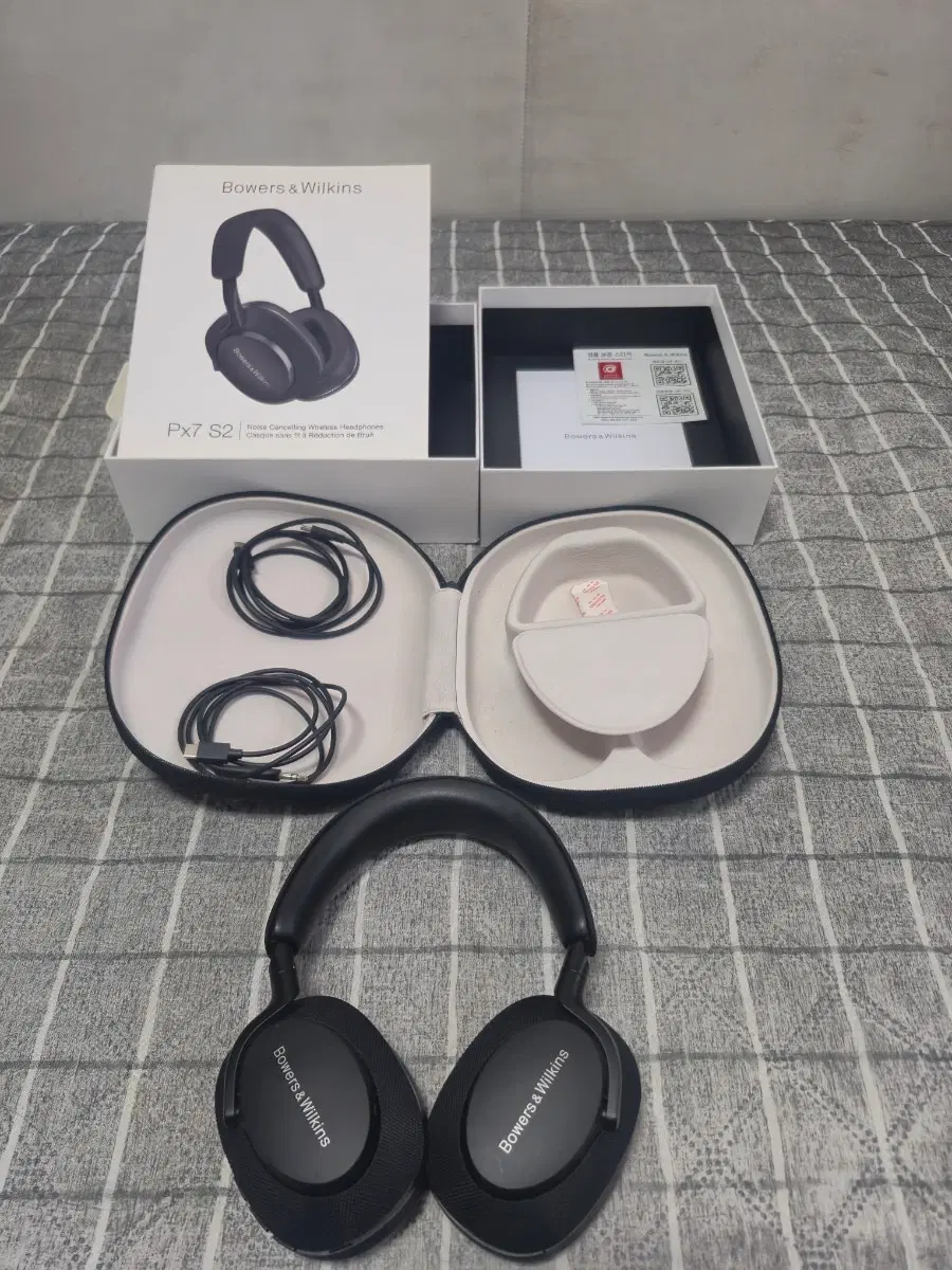 (풀박스)Bowers & Wilkins Px7 S2 노이즈 캔슬링 헤드폰 블랙