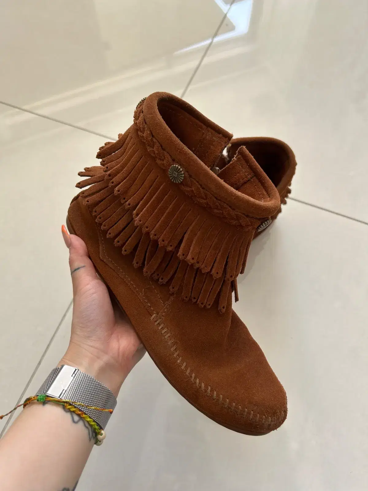 MINNETONKA 미네통카 fringed suede boots