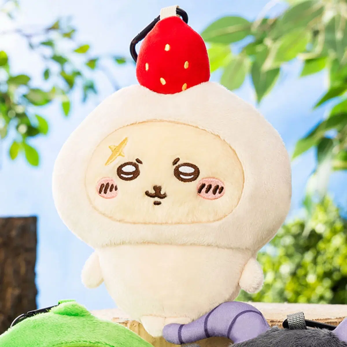 치이카와 딸기 모찌 할로윈 가마구치 랏코 인형 18cm 파우치