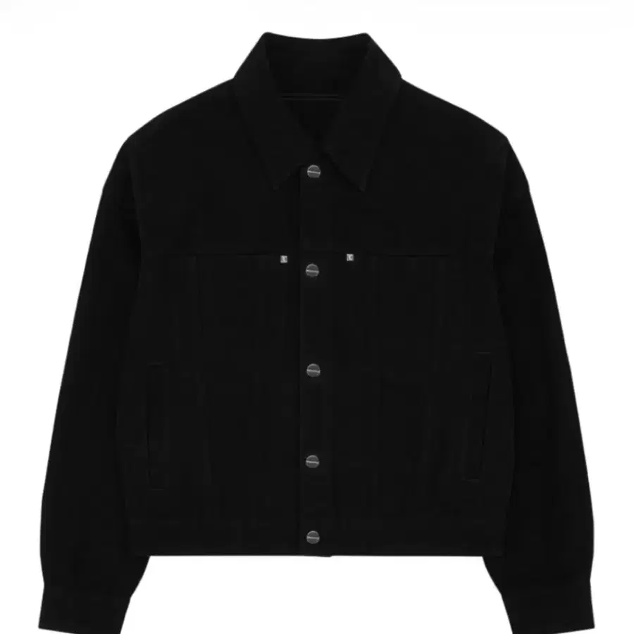 (48)우영미 크롭 데님 자켓 블랙 - 23FW