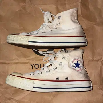 컨버스 올스타 US 하이 스니커즈 화이트 23.5cm