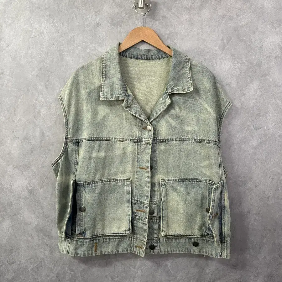 청청 데님 조끼 L