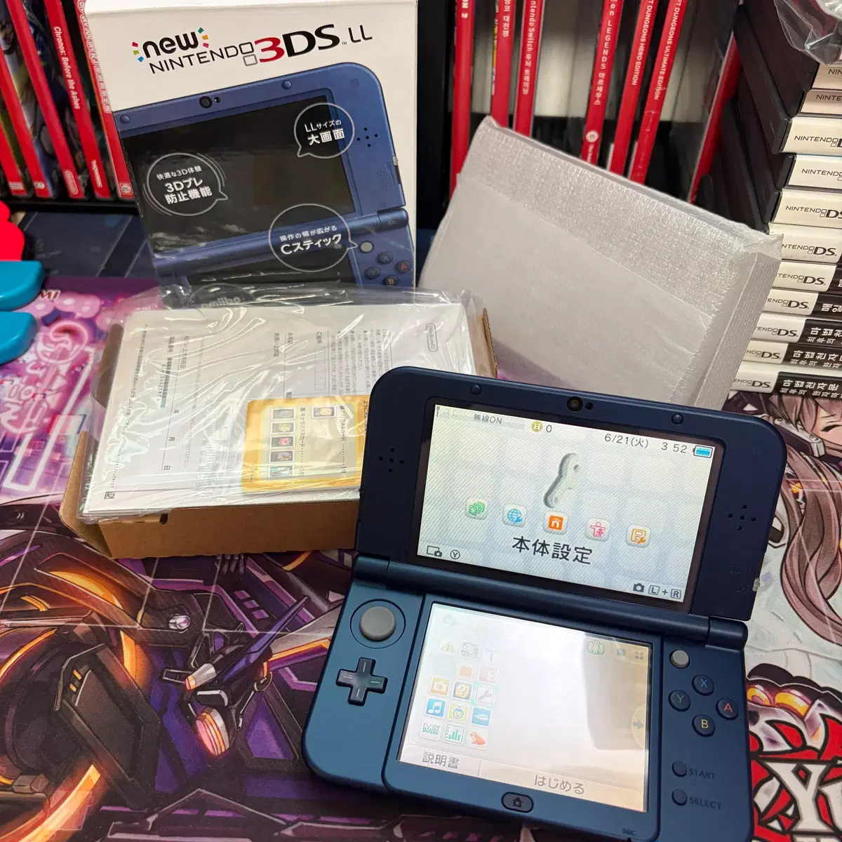 닌텐도 NEW 3DS XL 메탈릭블루 게임기 풀박스 SSS급