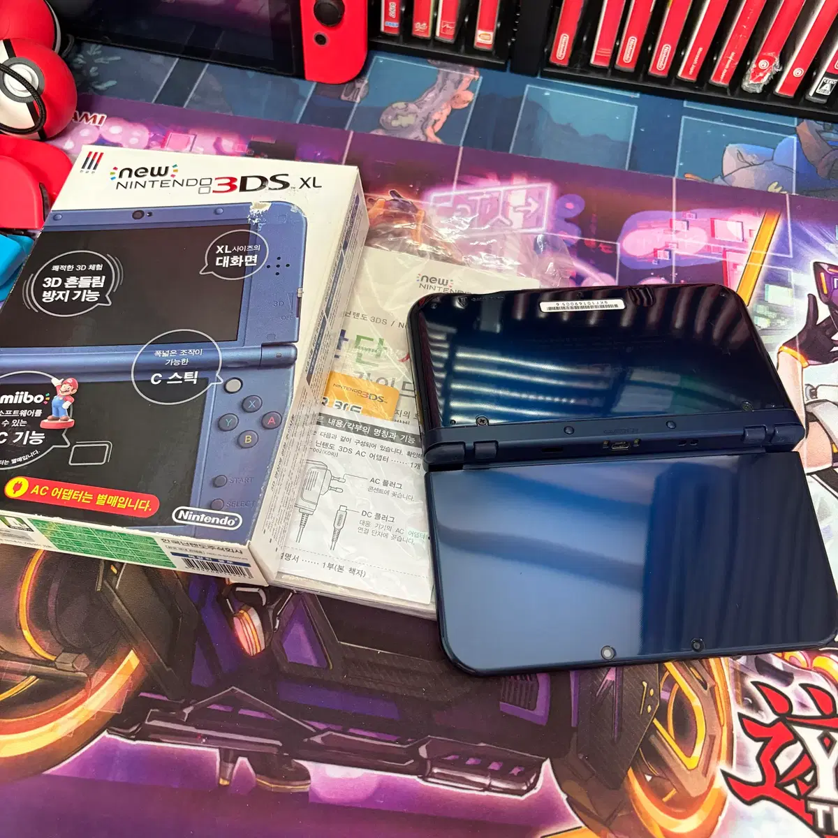 닌텐도 NEW 3DS XL 메탈릭블루 게임기 풀박스 SS급