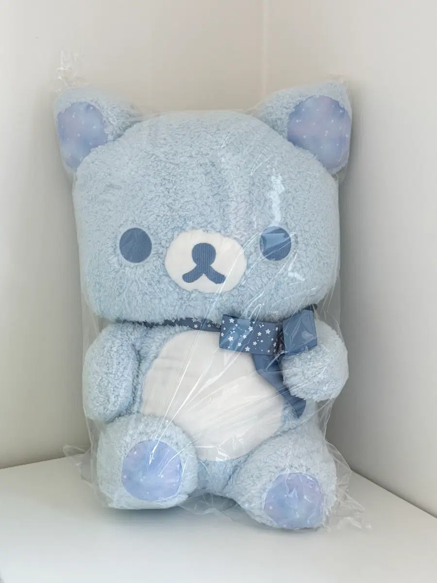 리락쿠마 인형 파란색 별 리본
