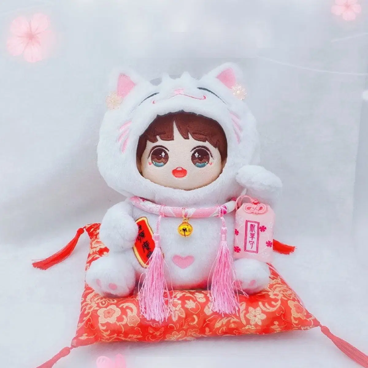 희귀 20cm 솜인형 옷 마네키네코 고양이 인형옷