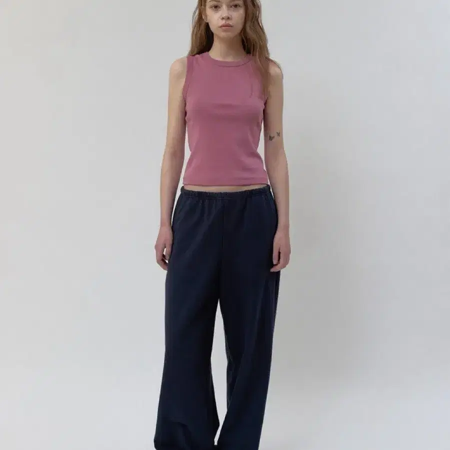 헤더먼트 jen cotton sleeveless (mauve pink)