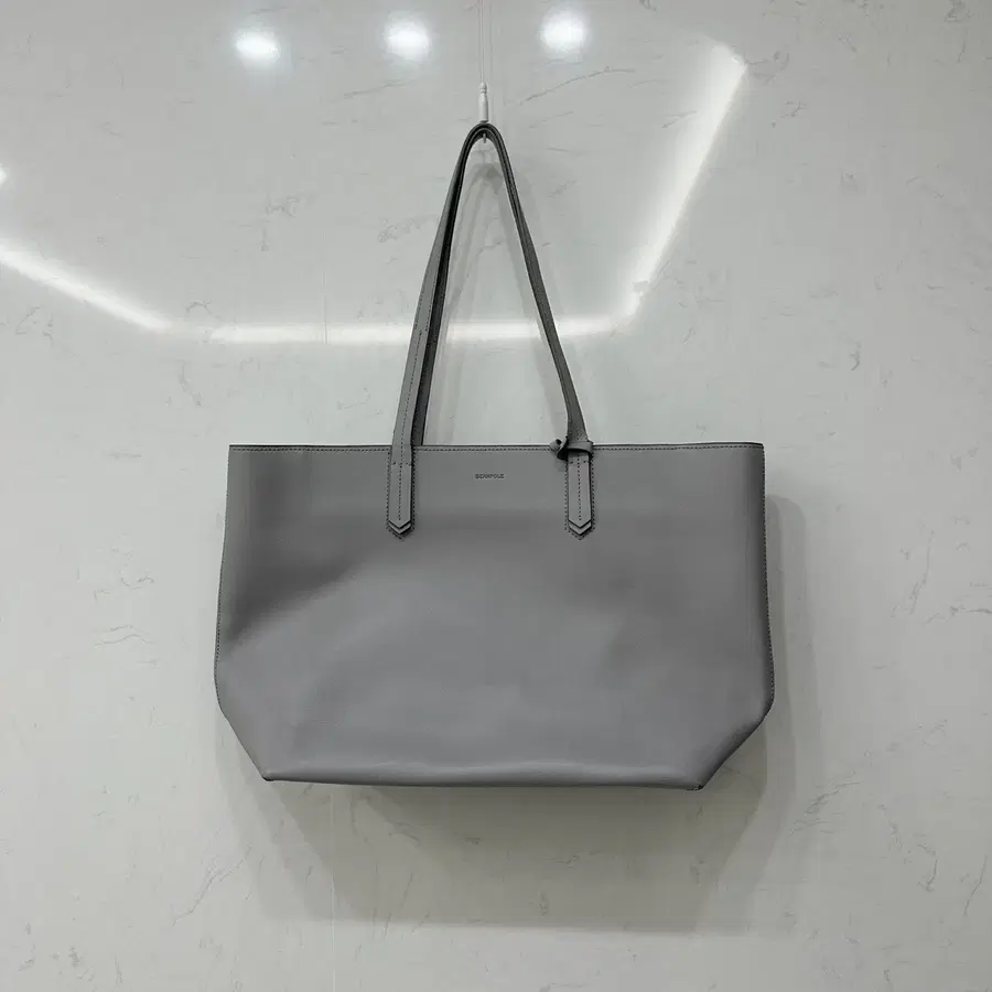 빈폴 BEANPOLE 소가죽 참장식 토트백 미니멀 라이트그레이 여성 FREE