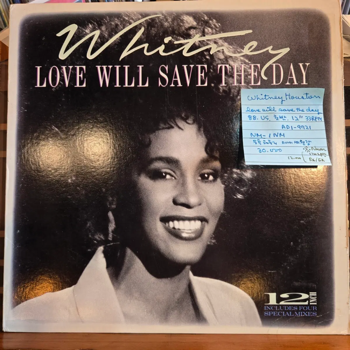 Whitney Houston.love will save the day.88.US.초반.12싱글.NM-/NM.민트급LP