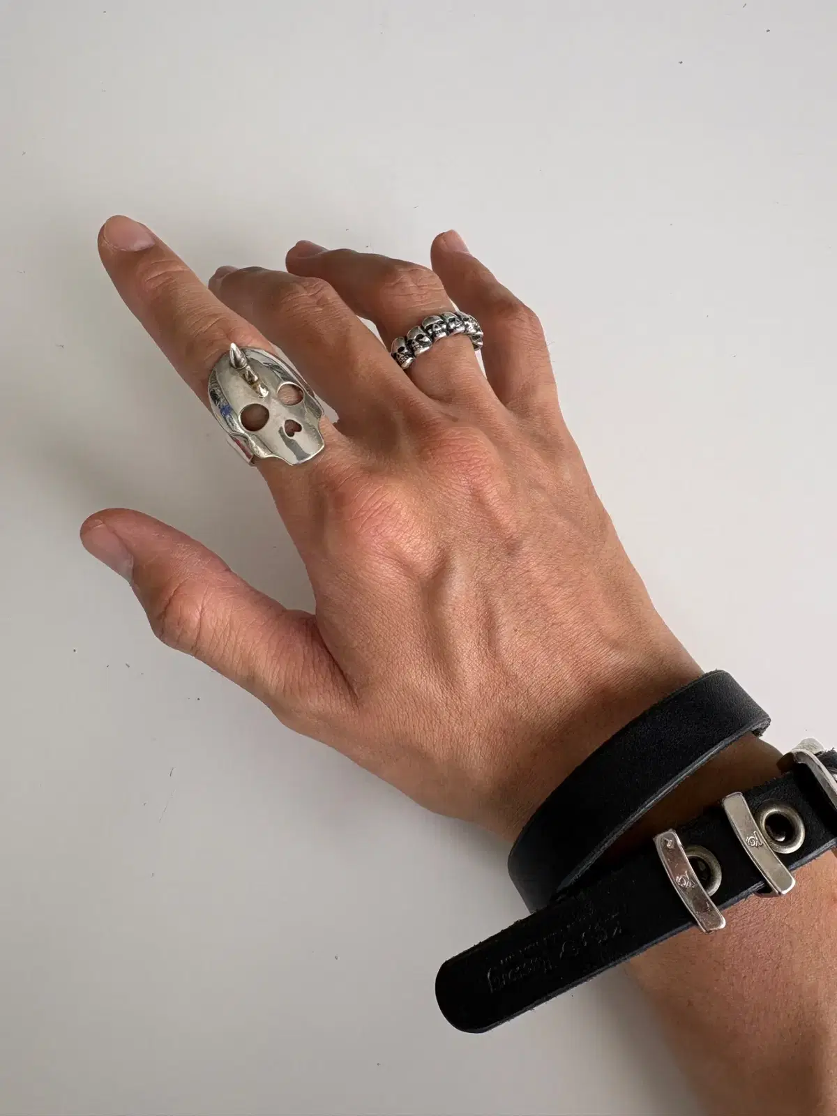 AAO 아오 rock skull ring