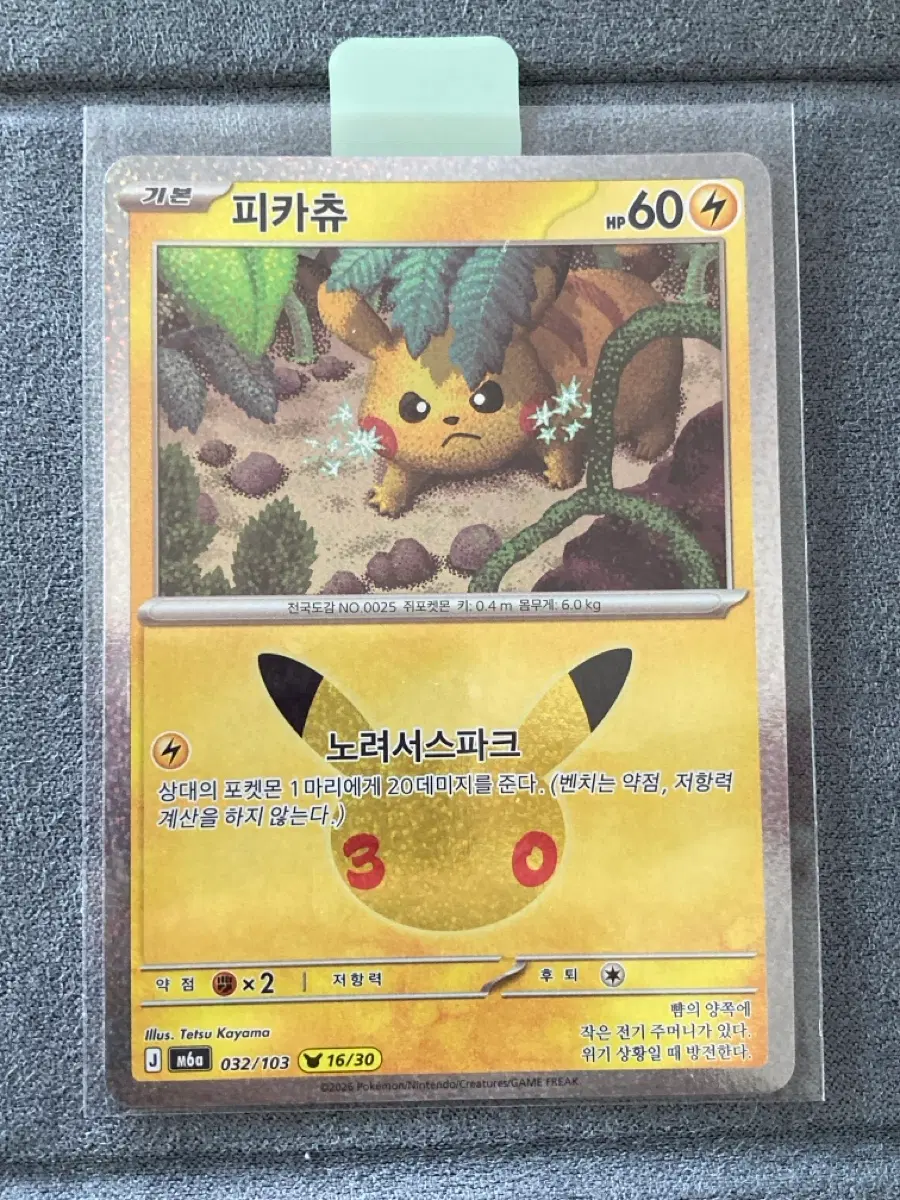 30주년 포켓몬 카드 피카츄 16번 노려서스파크(2)