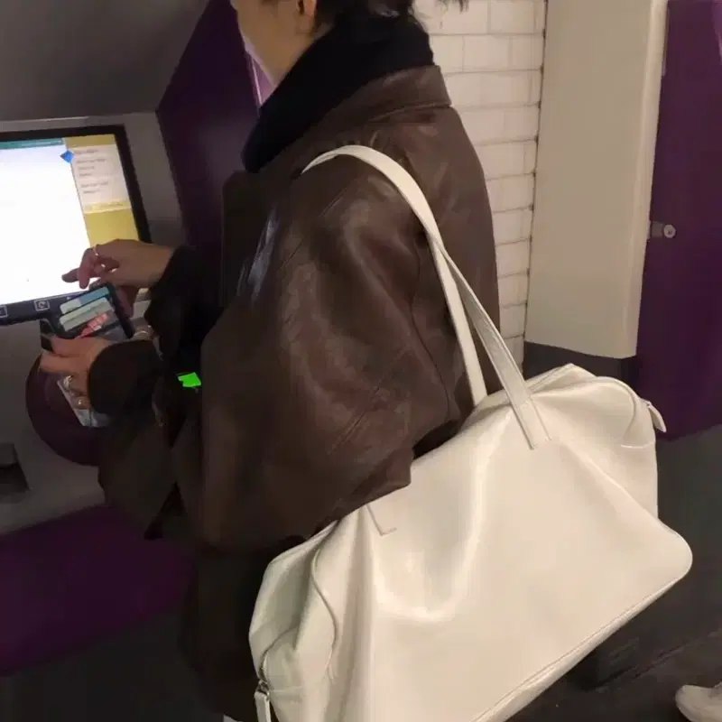 프렌치레코드 프랑백 화이트 빅백