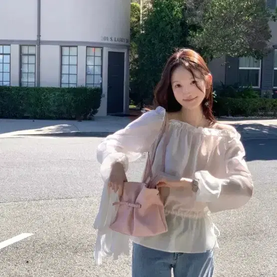 새상품 르베인 뮤즈 버킷 백팩 핑크 버킷백 누벅 천연 소가죽 스웨이드