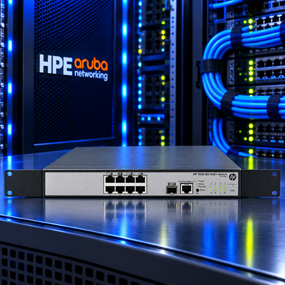 [국내재고]HPE 아루바 JG350A 1910-8G-PoE+ 180W 기가비트 8포트 스위칭허브