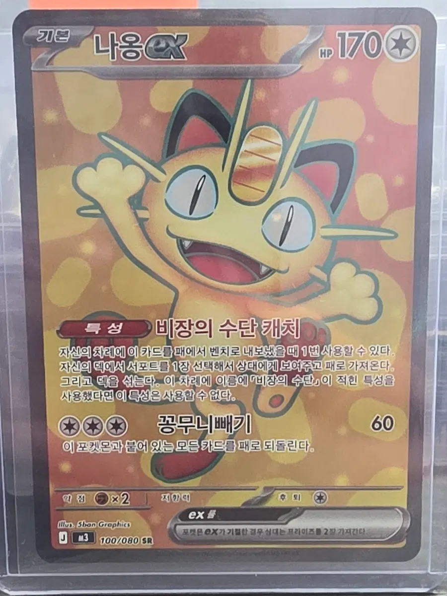 포켓몬카드 나옹 EX 100/080 SR