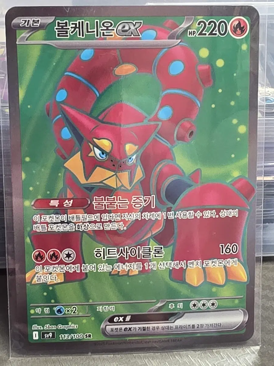 볼케니온 EX 113/100 SR 포켓몬카드
