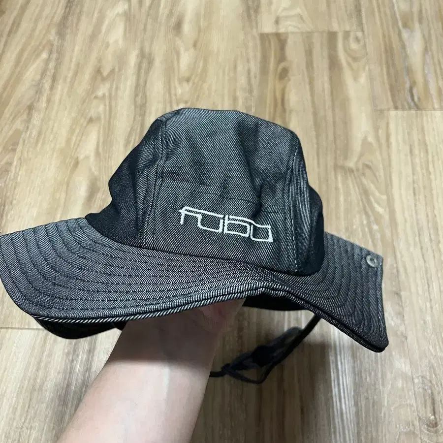 (미사용) 푸부 올드스쿨 데님 버킷햇 57