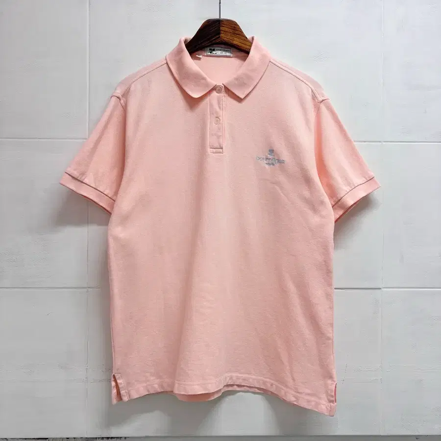 80s courreges 꾸레쥬 핑크 피케이 티셔츠 L JPN