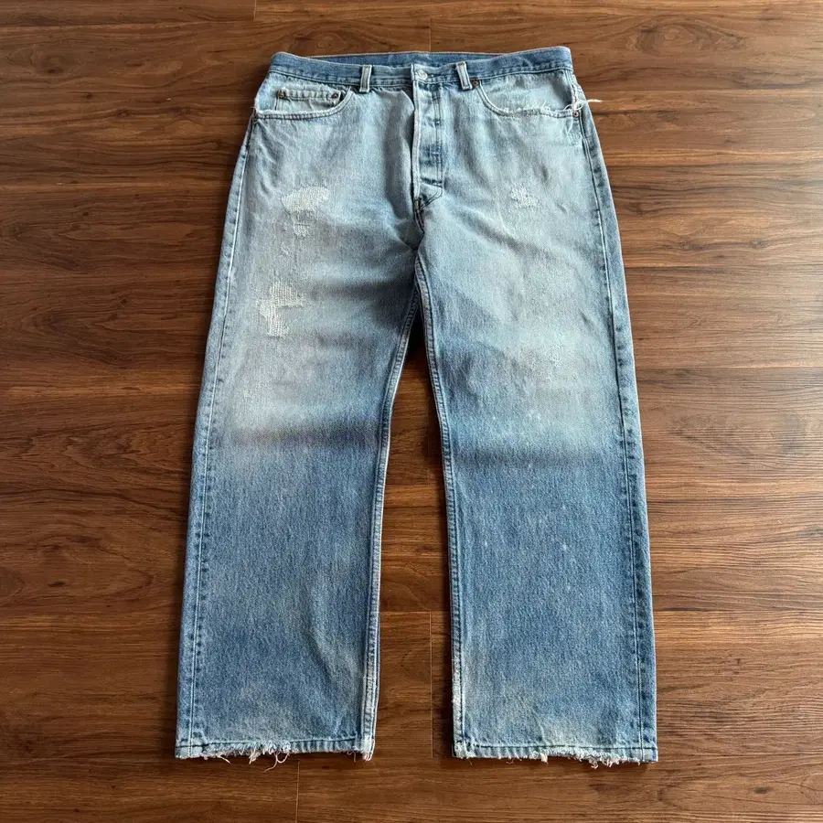 [38]90's 리바이스 Made in USA 501 리페어드 데님 팬츠