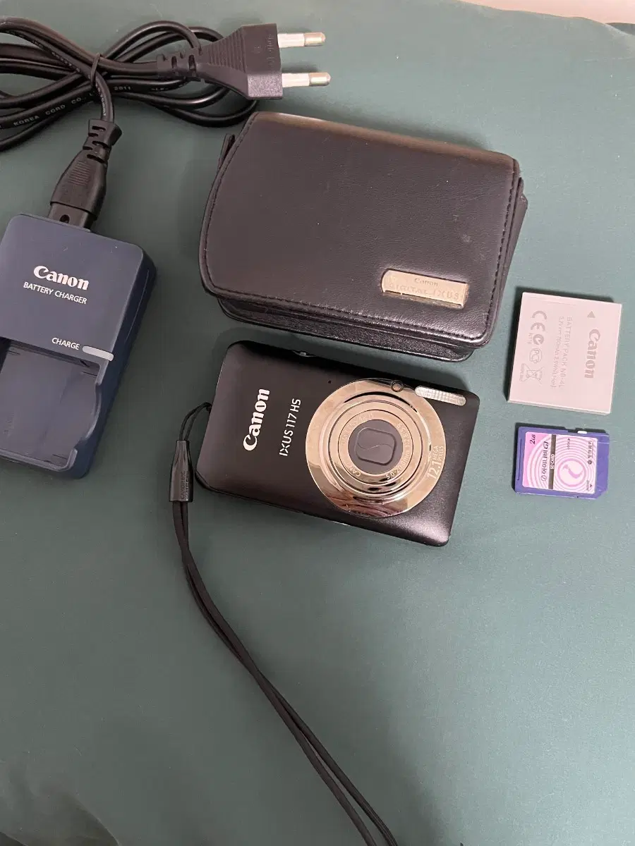 캐논 IXUS 117 HS 카메라 블랙 + 충전기 배터리 파우치 포함