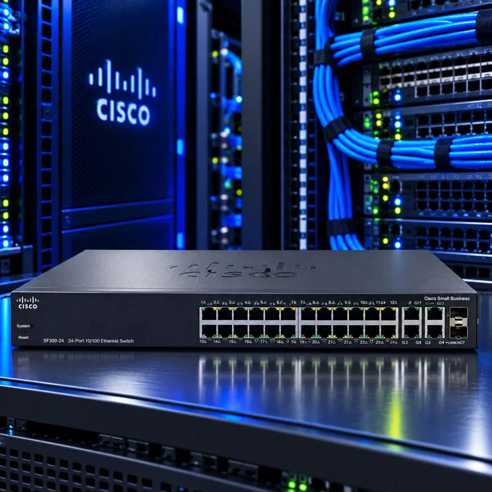 [국내재고]Cisco 시스코 공식존 SRW224G4 SF300-24 24포트 10/100 스위칭허브