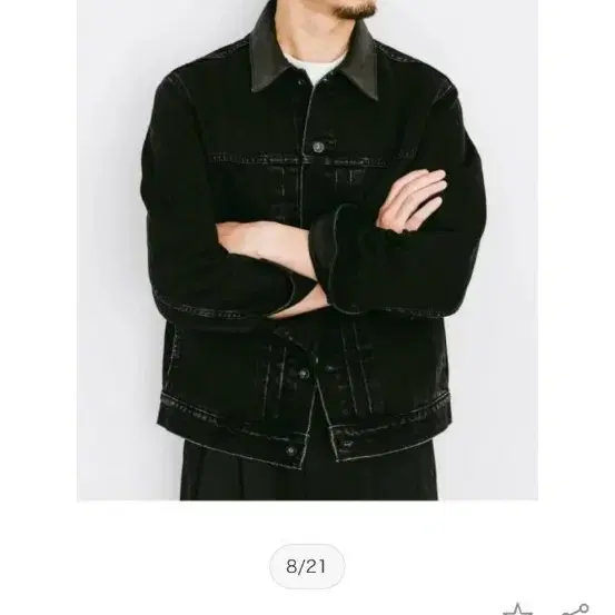 리바이스xEDIFICE 에디피스 데님 자켓 블랙