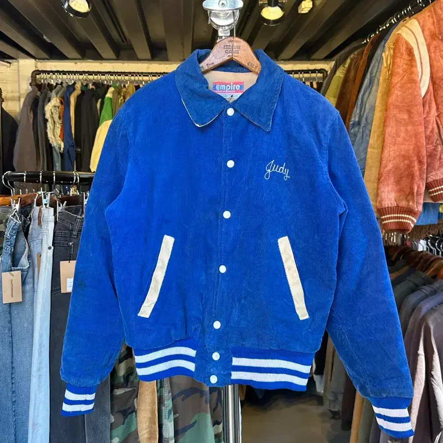 [100]70-80s 코듀로이 레터맨 바시티 자켓 made in usa