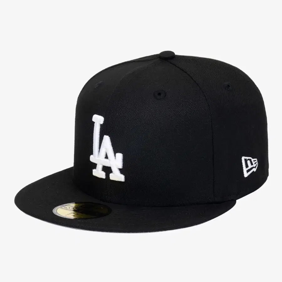 뉴에라 MLB LA다저스 베이직 피티드캡 블랙/화이트 캡 모자 7 5/8