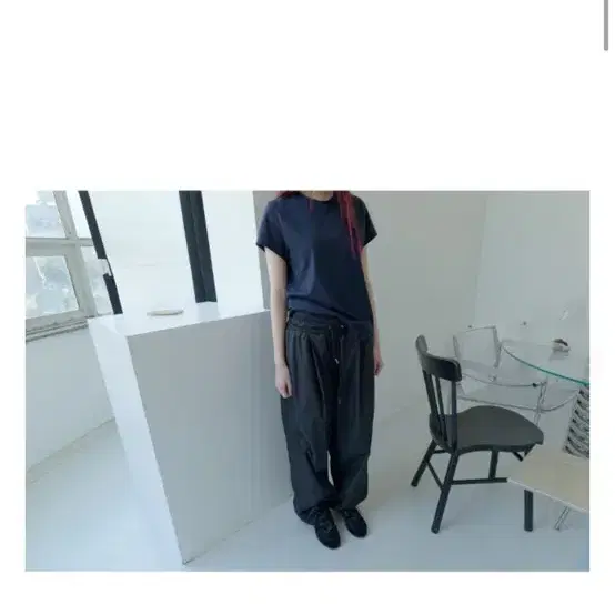 애프터먼데이 mix texture snap pants