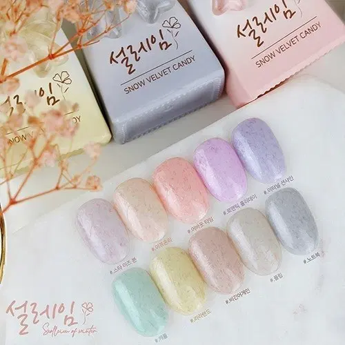 시럽젤 버니츄/벨벳젤 설레임/네일팁/네일스티커 등 셀프네일용품 판매
