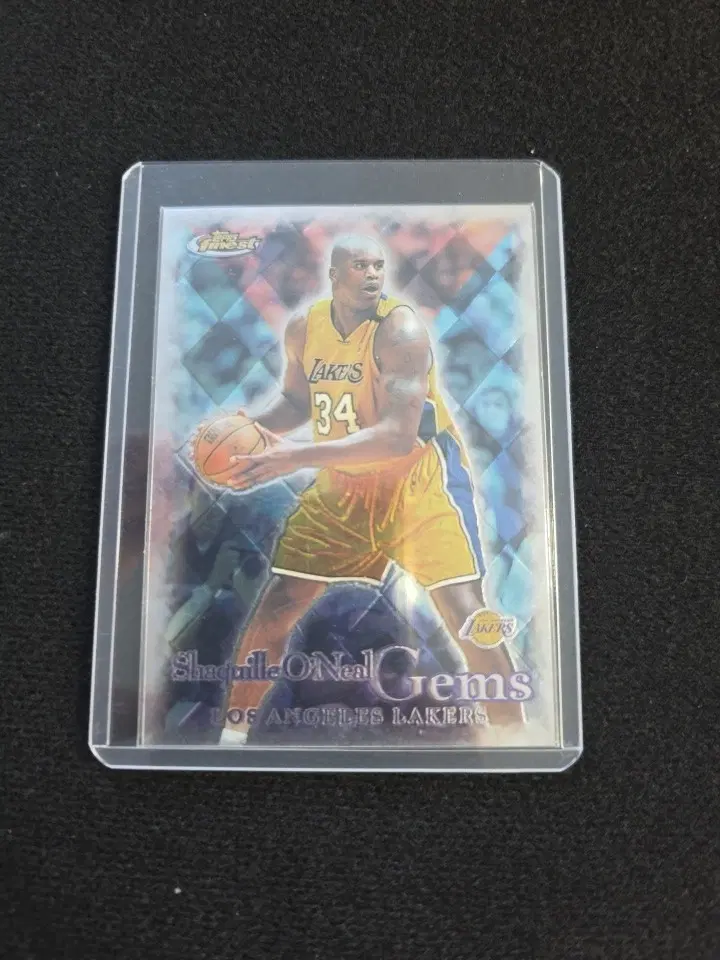 2000 Topps Finest Gems Shaquille ONeal #32 Los Angeles Lakers