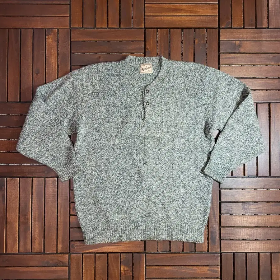 90s 울리치(Woolrich)헨리넥 보카시 니트 (XL) made in USA
