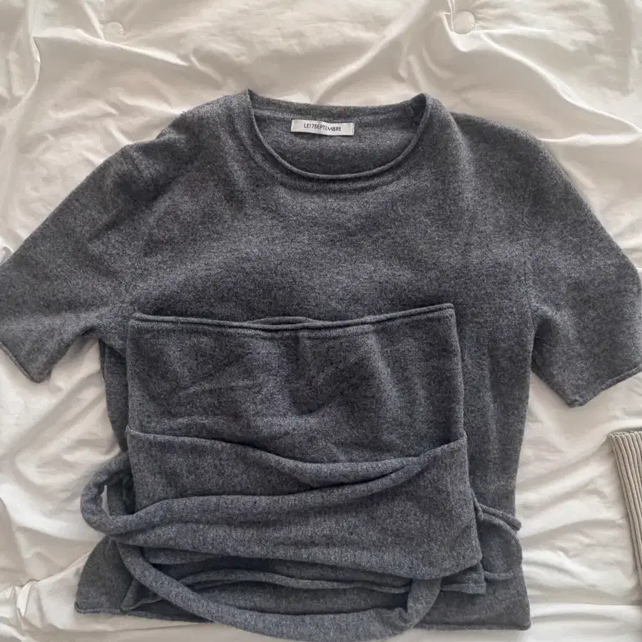 le17septembre cashmere blend 니트+탑세트 그레이