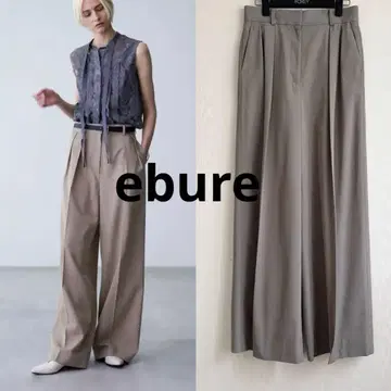 가을/겨울 ebure 턱 와이드 팬츠 울 레이온 36 에브르 그레이지