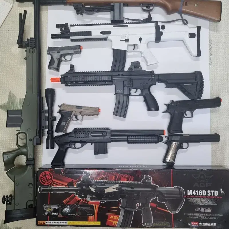 에떱(awm), 카구팔(kar98), M416D 등 bb탄 건 일괄 처분합니다