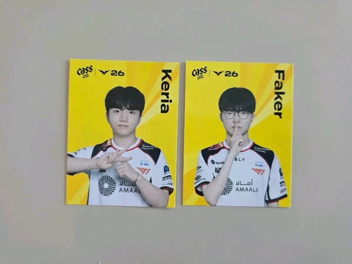 2026 lck 카스 포토카드 케리아 페이커 포토카드 티원 T1