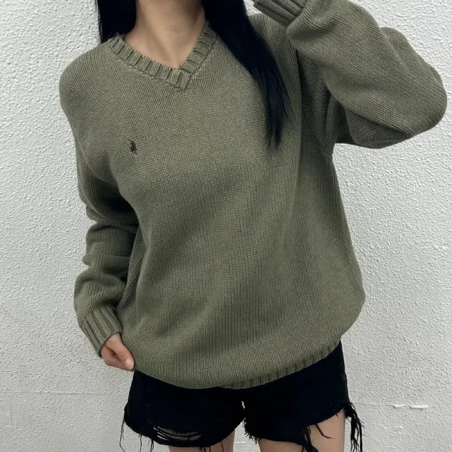 폴로 랄프로렌 브라운포니 뮤트그린 니트 100