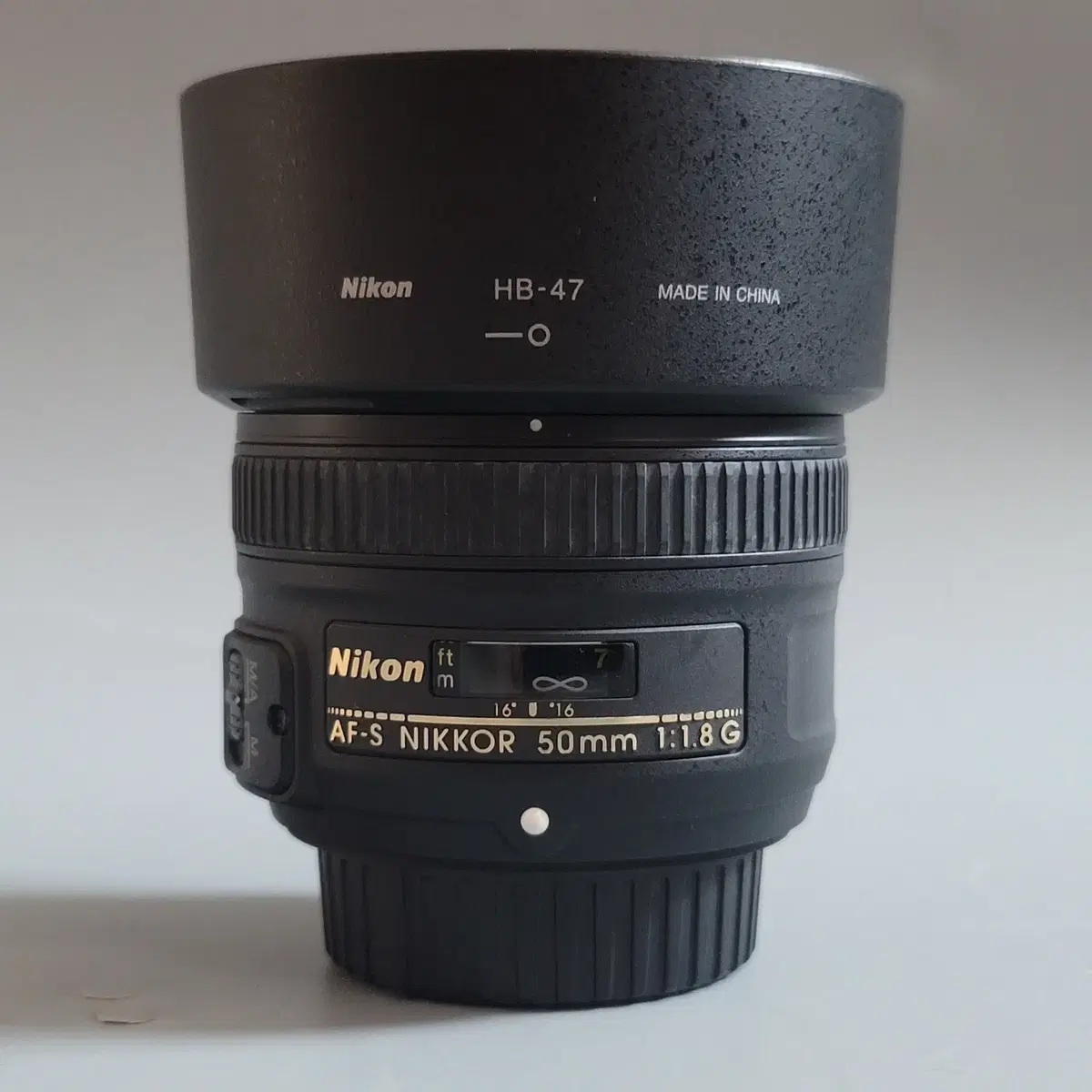 니콘 AF-S 50mm F1.8 G 렌즈+후드+캡