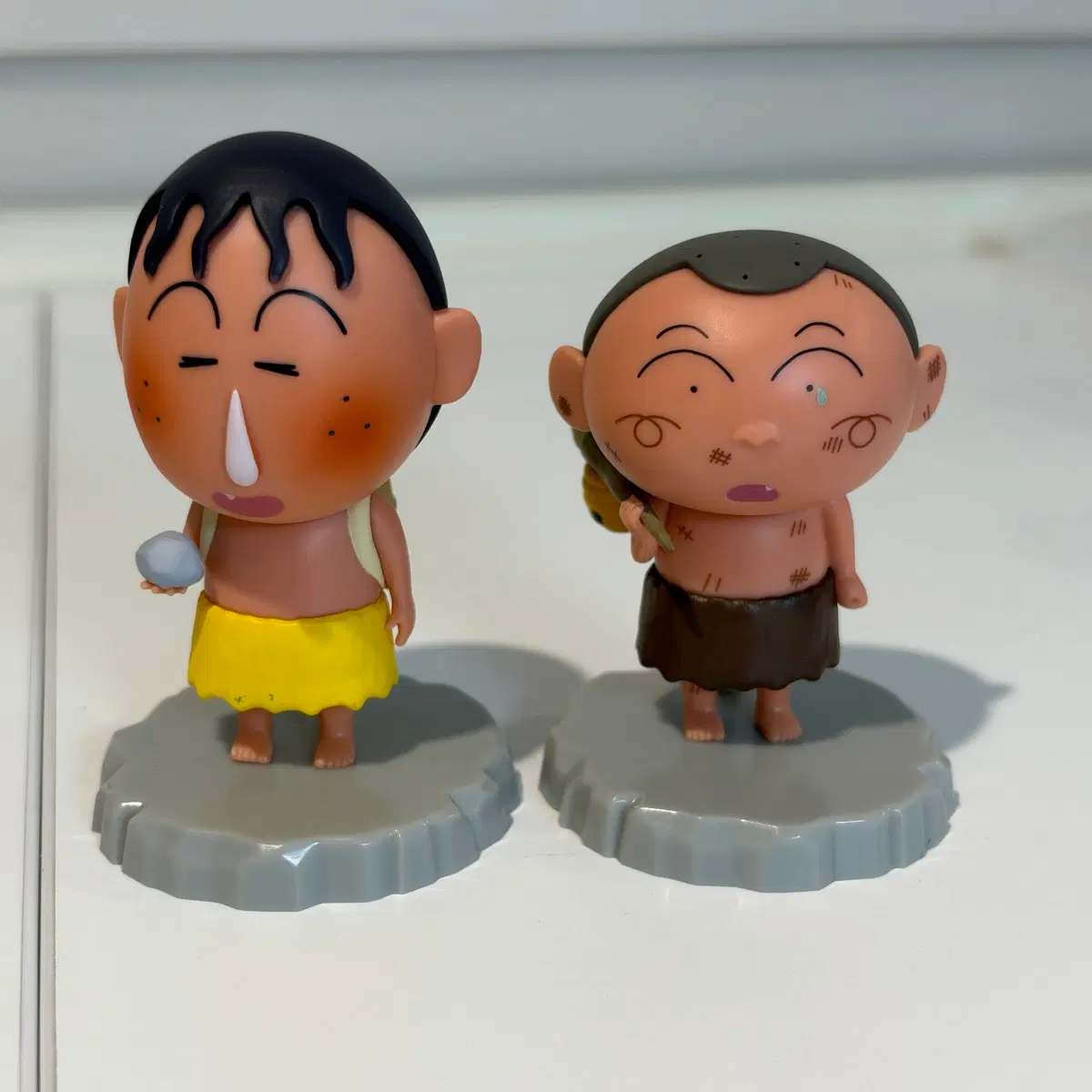 짱구는 못말려 원시시대 피규어 2종 일괄