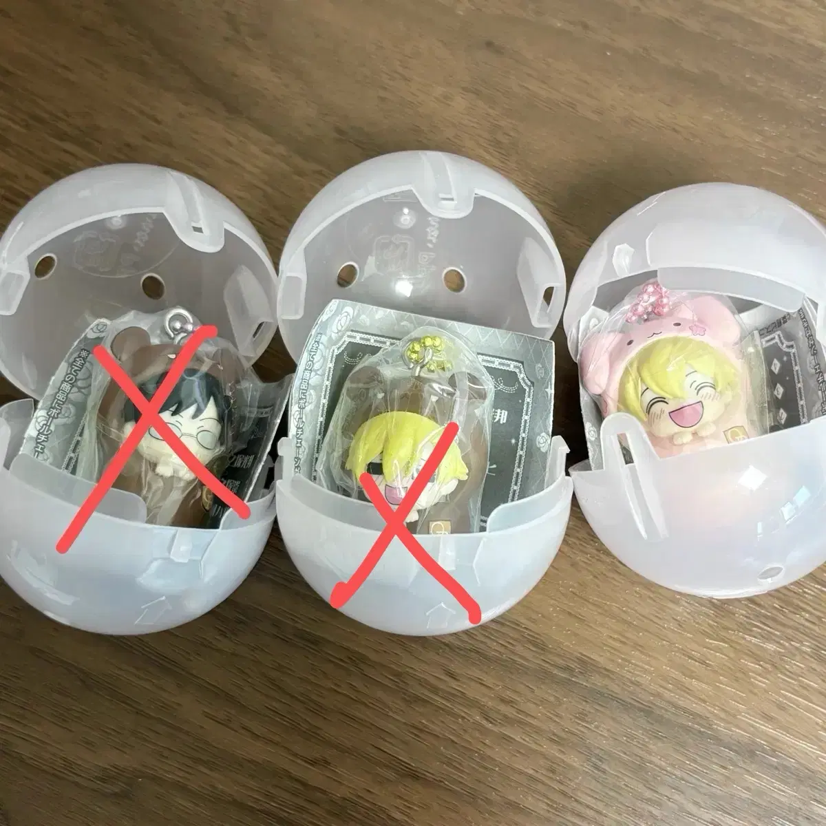 오란고교호스트부 포대기 가챠 키링 하니 선배