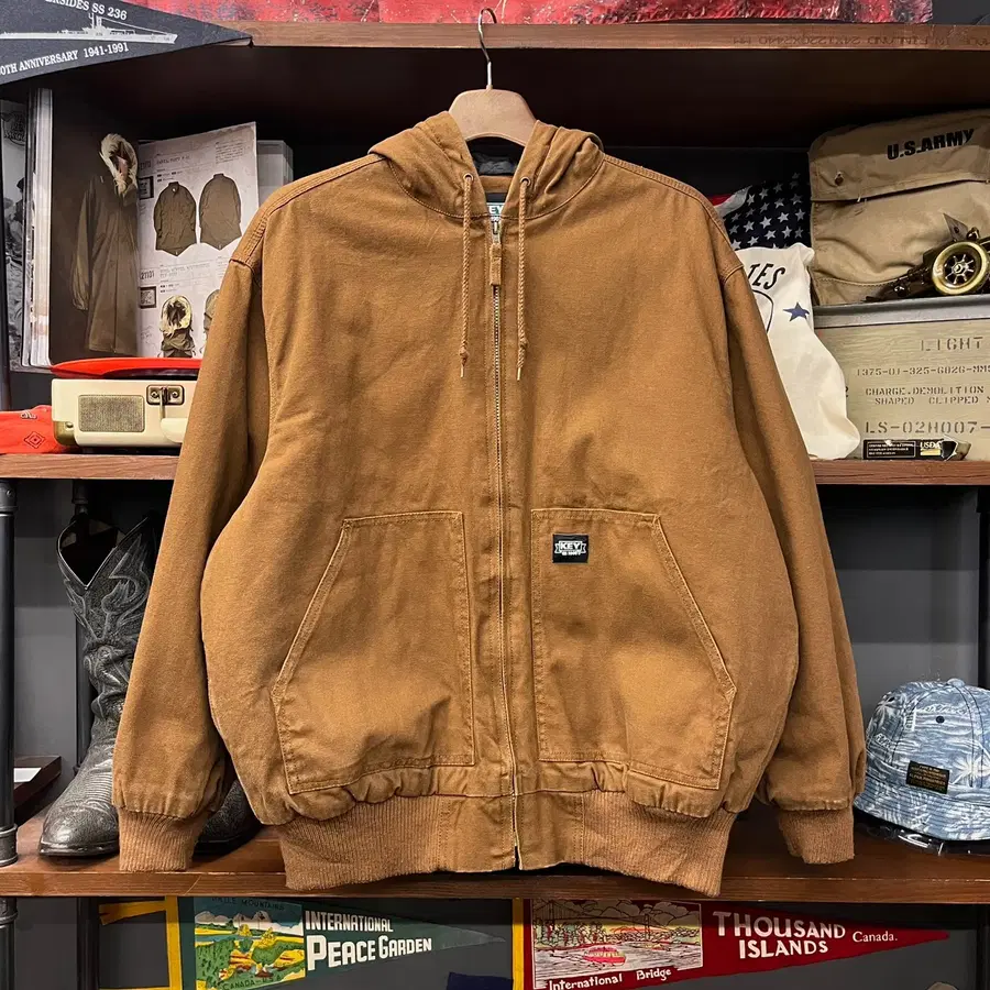 KEY WORKWEAR 스퀘어 로고 패치 빈티지 액티브 자켓 N2669