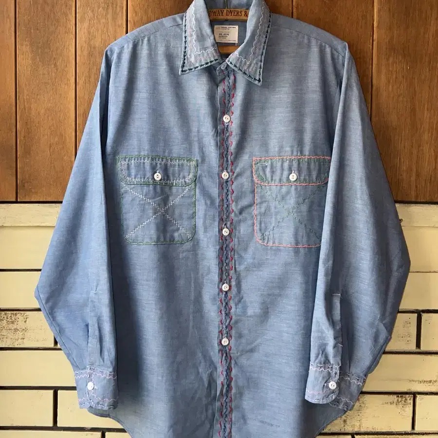 70s BIG MAC by JCPenney Embroidered Chambray Shirt