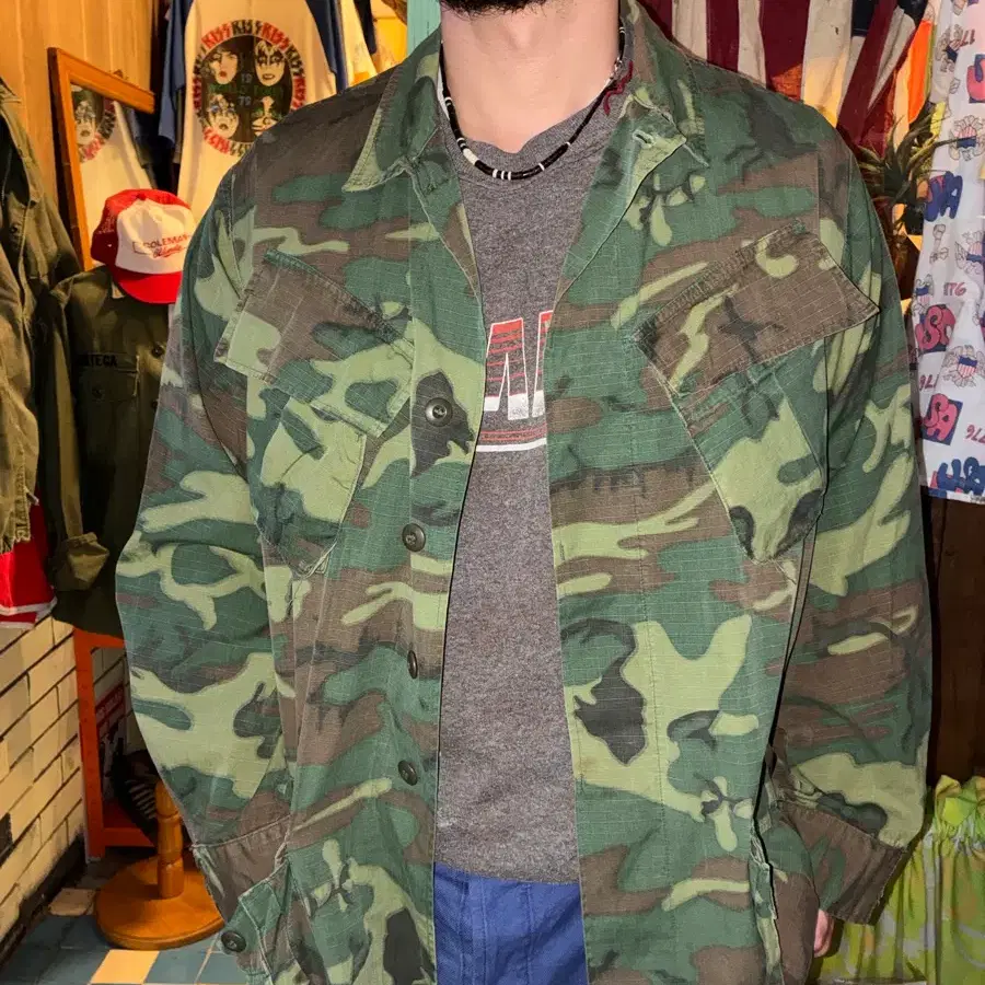 60s U.S. Army ERDL Camo Jungle Fatigue Jacket