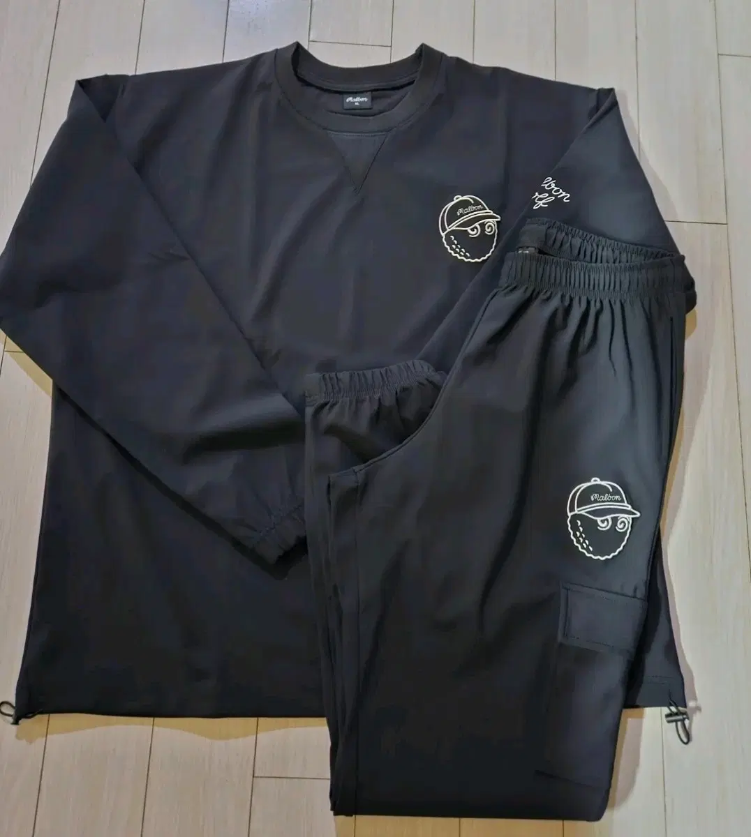 말본 커플블랙 기능성 트레이닝 세트