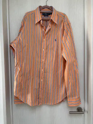 랄프 로렌 오렌지와 파랑 스트라이프 L~XL