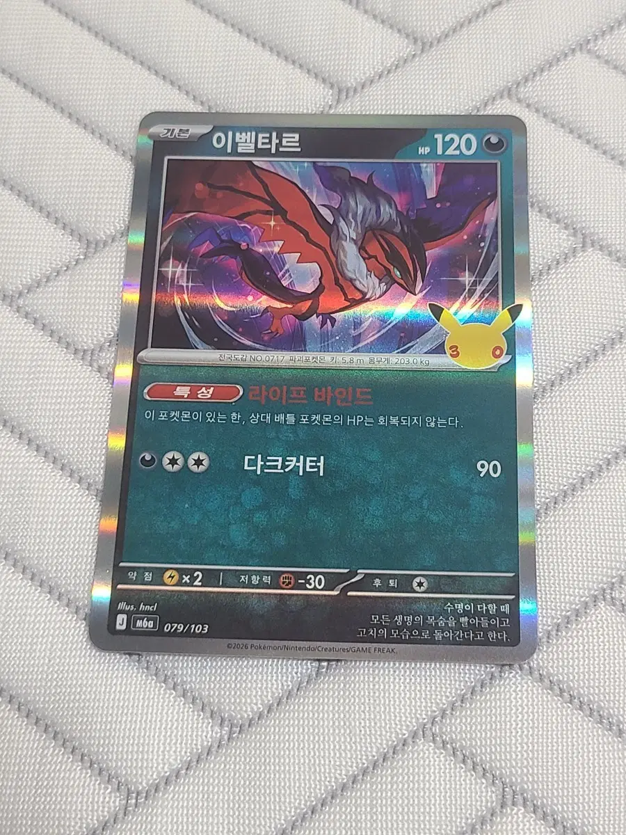 30주년 포켓몬 카드 이벨타르 M6a 079/103