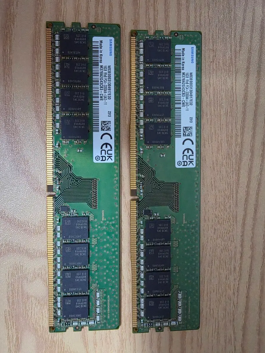 삼성 16GB PC4-3200AA RAM 2개