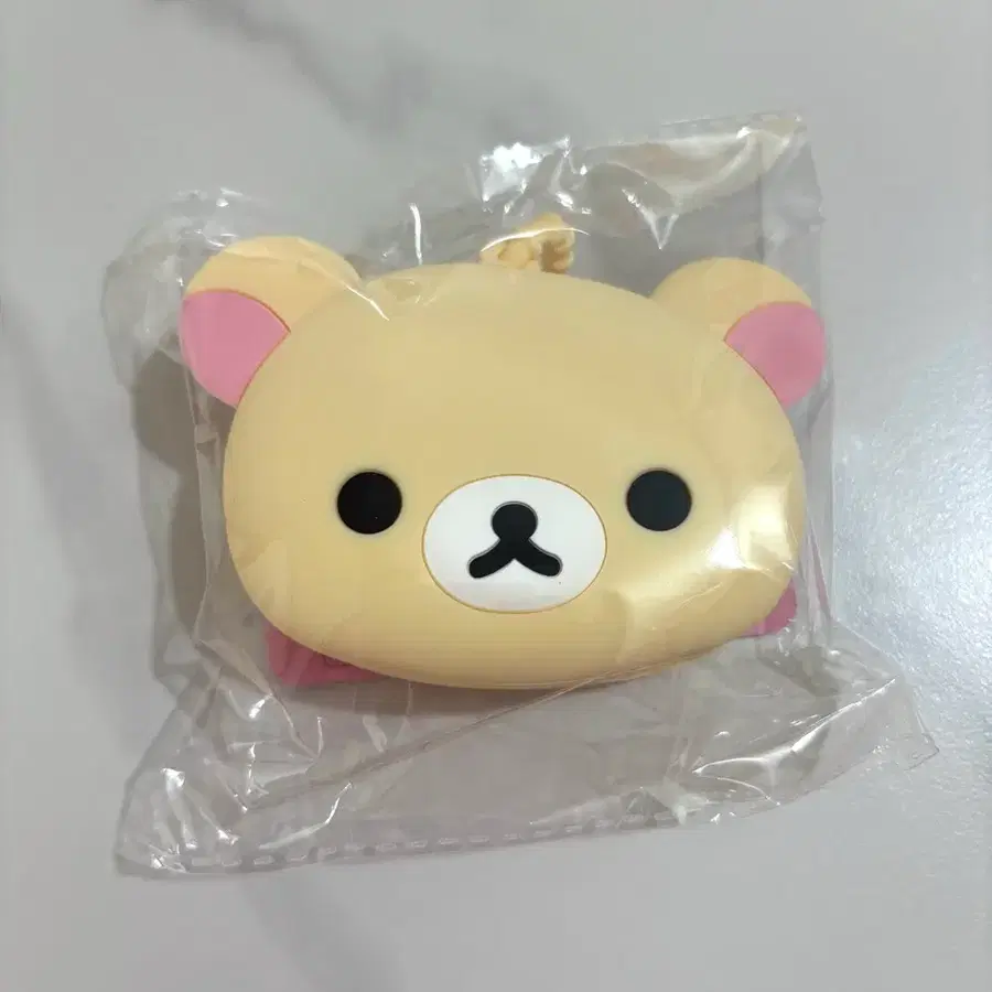 산엑스 코리락쿠마 동전지갑 파우치 키링 옐로우