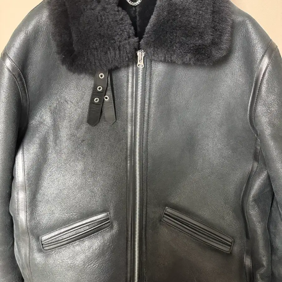 Curphey Leather B-3 폭격기 무스탕 양가죽 양털